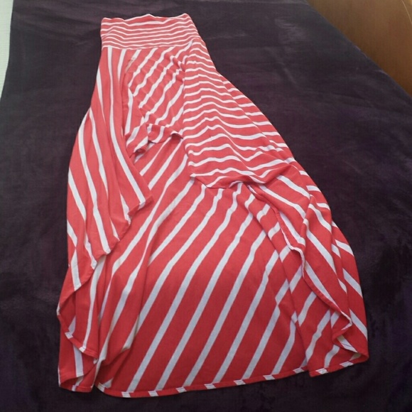 Bebe Strapless stripe high-low dress XXS - Picture 3 of 7